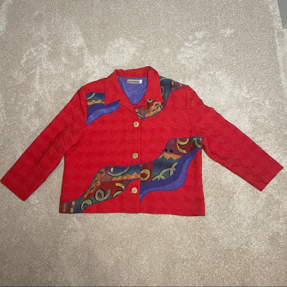 Vintage 80's Canvasbacks Multicolor Blazer